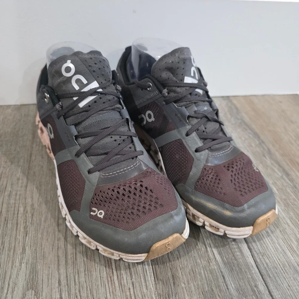 On Running Cloudflow Womens Size 6.5 Grey Pink Rock Rose Athletic Sneakers